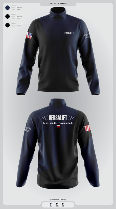 Fleece Jacket, Versalift, , Teamtime, Team time, sublimation, custom sports apparel, team uniforms, spirit wear, spiritwear, sports uniforms, custom shirts, team store, custom team store, fundraiser sports, apparel fundraiser