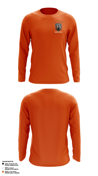 Long Sleeve Performance Shirt, The Philadelphia Tomahawks, Men's Basketball, Teamtime, Team time, sublimation, custom sports apparel, team uniforms, spirit wear, spiritwear, sports uniforms, custom shirts, team store, custom team store, fundraiser sports, apparel fundraiser