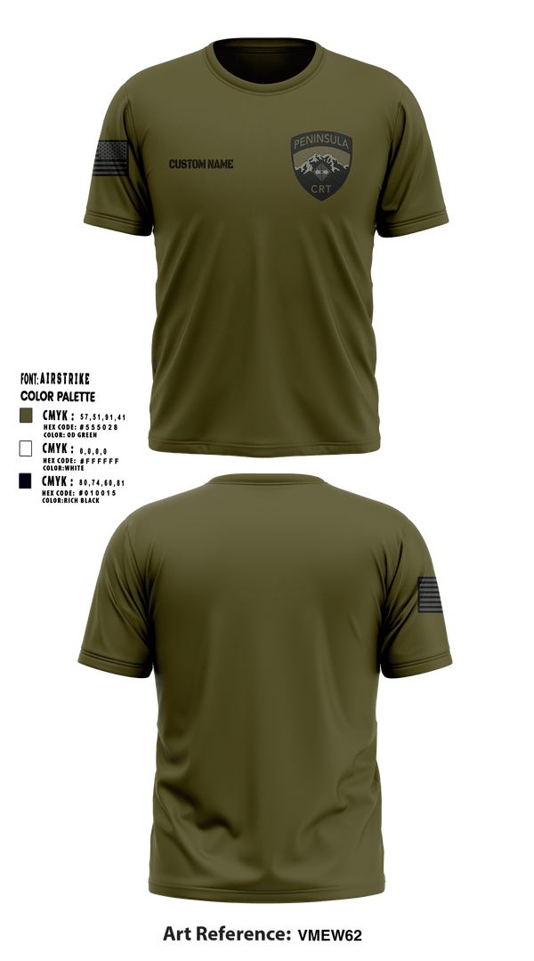 PENINSULA CRISIS RESPONSE TEAM 40299009 Old School Cotton Feel Shirt - 1
