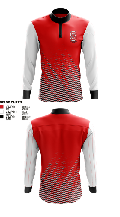 Saranac RedHawks (Saranac Wrestling Club) Quarter Zip Jacket - 1