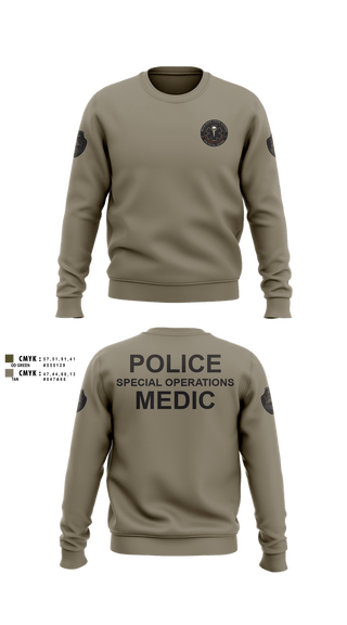 Crew Neck Sweatshirt, Muscogee Nation Police Tactical Medical team, Police, Teamtime, Team time, sublimation, custom sports apparel, team uniforms, spirit wear, spiritwear, sports uniforms, custom shirts, team store, custom team store, fundraiser sports, apparel fundraiser