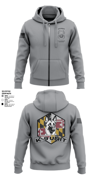 Annapolis Police K9 Unit 81380141 Zip Hoodie - 2
