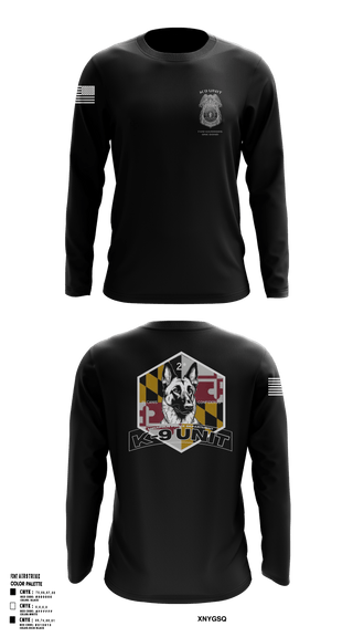 Annapolis Police K9 Unit 81380141 Long Sleeve Performance Shirt - 1