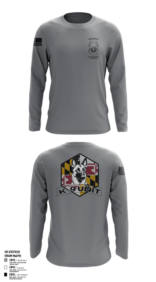 Annapolis Police K9 Unit 81380141 Long Sleeve Performance Shirt - 2