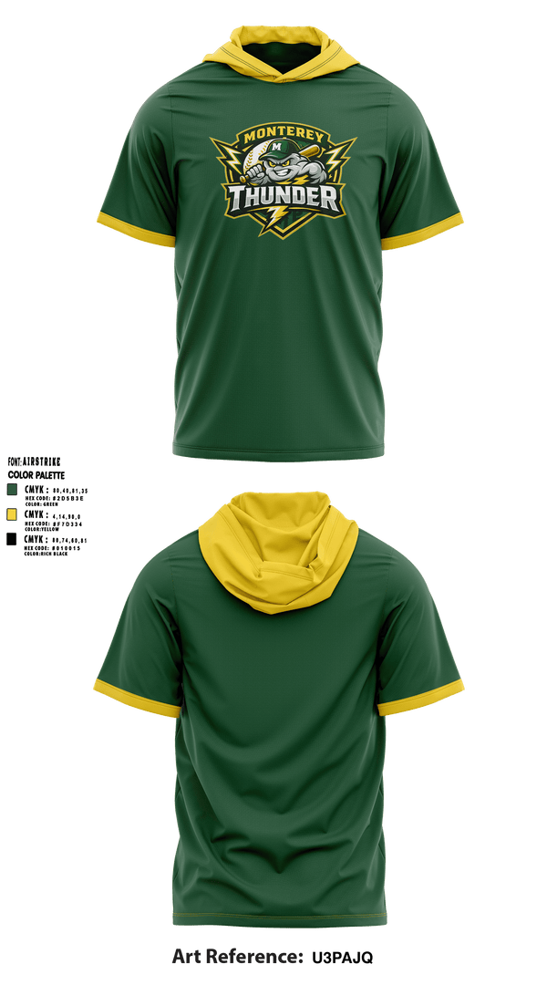 Thunder 6953538 Short Sleeve Performance Shirt with hood - 1