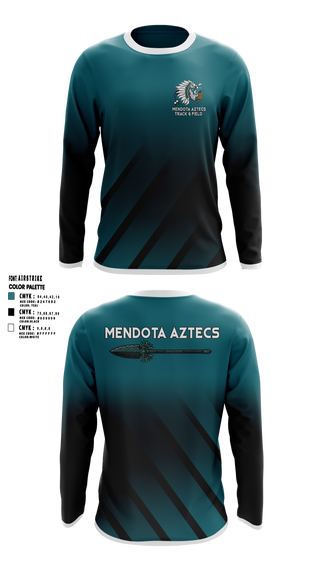 Mendota Aztecs 94033090 Long Sleeve Performance Shirt 10