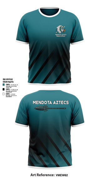 Mendota Aztecs 94033090 Short Sleeve Performance Shirt - 10