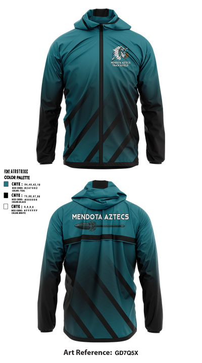Mendota Aztecs 94033090 Windbreaker - 10