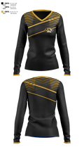 Mizzou Golf 57806327 Women's Long Sleeve V-neck Shirt - 100