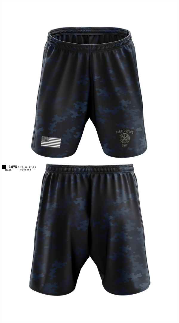 Athletic Shorts With Pockets, Parkersburg SWAT, Police, Teamtime, Team time, sublimation, custom sports apparel, team uniforms, spirit wear, spiritwear, sports uniforms, custom shirts, team store, custom team store, fundraiser sports, apparel fundraiser