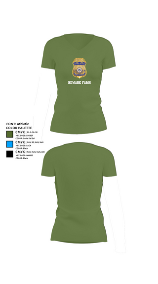 Womens Short Sleeve Vneck Shirt, Newark FAMS, , Teamtime, Team time, sublimation, custom sports apparel, team uniforms, spirit wear, spiritwear, sports uniforms, custom shirts, team store, custom team store, fundraiser sports, apparel fundraiser
