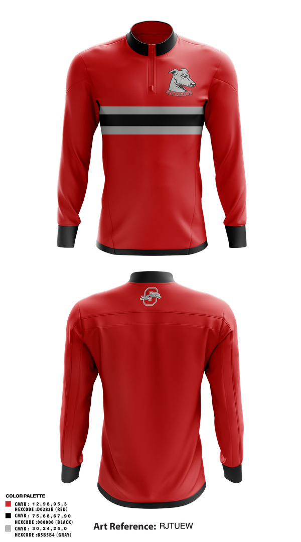 Quarter Zip Jacket, Shorewood Greyhounds Golf, Golf, Teamtime, Team time, sublimation, custom sports apparel, team uniforms, spirit wear, spiritwear, sports uniforms, custom shirts, team store, custom team store, fundraiser sports, apparel fundraiser