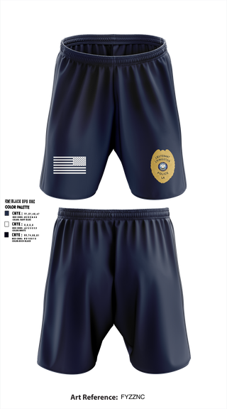 Livingston Police Department 7983216 Athletic Shorts With Pockets - 1