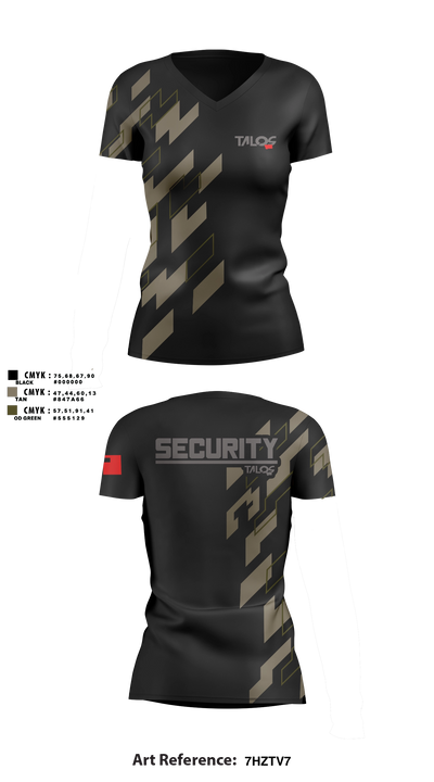 Talos Security Women's Short Sleeve V-neck Shirt - 12