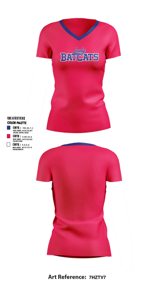 Lady BatCats 2560030 Women's Short Sleeve V-neck Shirt - 4