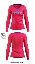 Lady BatCats 2560030 Women's Long Sleeve V-neck Shirt - 2