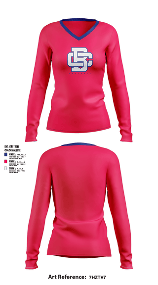 Lady BatCats 2560030 Women's Long Sleeve V-neck Shirt - 3