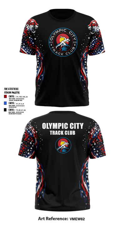 Olympic City Track Club 78162877 Short Sleeve Performance Shirt - 1