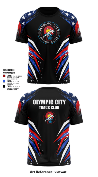 Olympic City Track Club 78162877 Short Sleeve Performance Shirt -2
