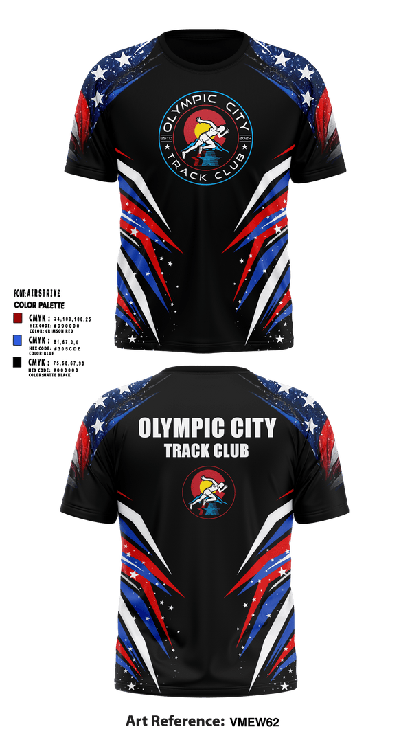 Olympic City Track Club 78162877 Short Sleeve Performance Shirt -2