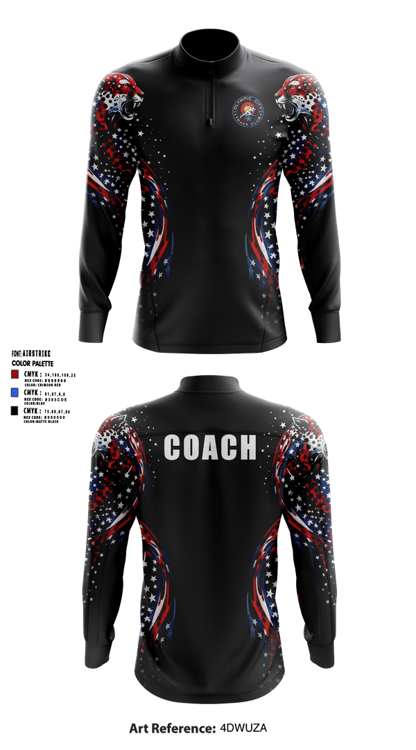 Olympic City Track Club 78162877 Quarter Zip Jacket - 3