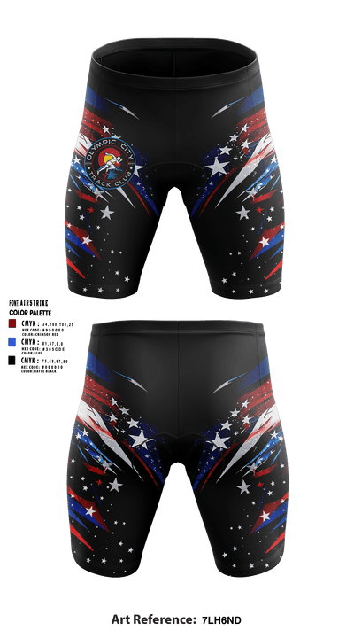 Olympic City Track Club 78162877 Men's Compression Shorts - 1