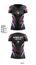 Olympic City Track Club 78162877 Women's Short Sleeve V-neck Shirt - 2