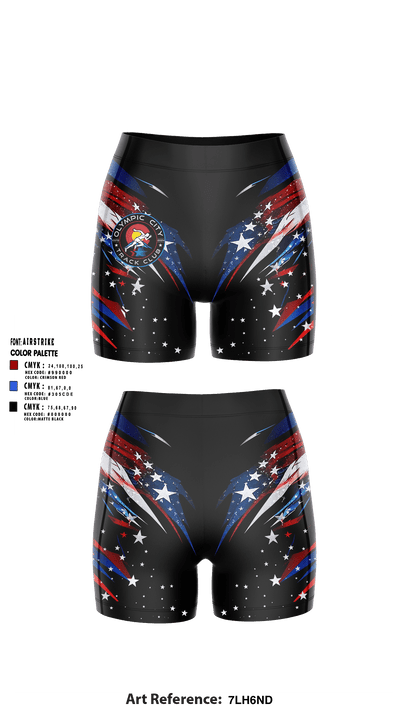 Olympic City Track Club 78162877 Women's Compression Shorts - 1