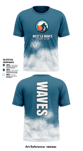 West LA Waves 71978051 Short Sleeve Performance Shirt - 1