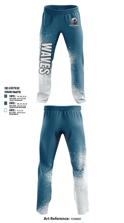 West LA Waves 71978051 Sweatpants - 1