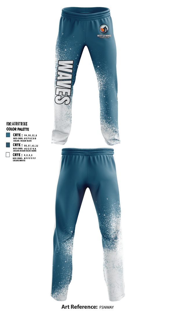 West LA Waves 71978051 Sweatpants - 1