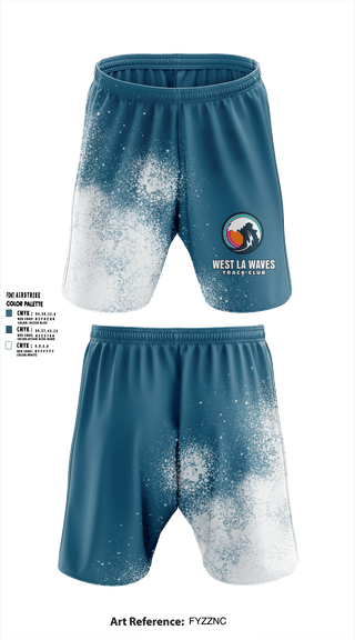 West LA Waves 71978051 Athletic Shorts With Pockets - 1