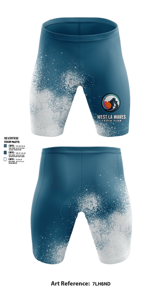 West LA Waves 71978051 Men's Compression Shorts - 1