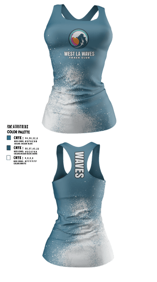 West LA Waves 71978051 Women's Track Singlet - 1