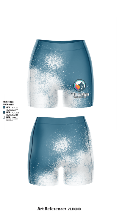 West LA Waves 71978051 Women's Compression Shorts - 5