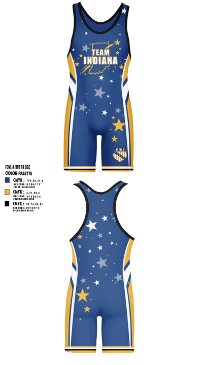 INDIANA AAU 91517132 Wrestling Singlet - 4