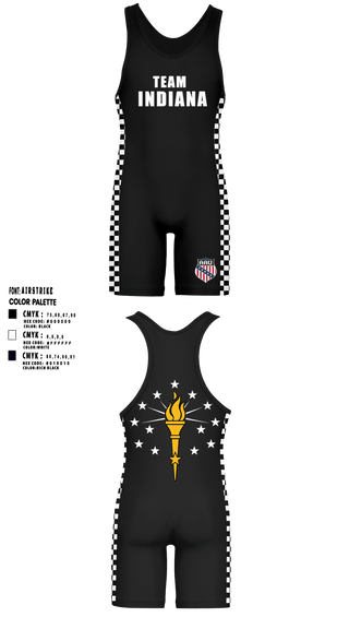 INDIANA AAU 91517132 Wrestling Singlet - 5