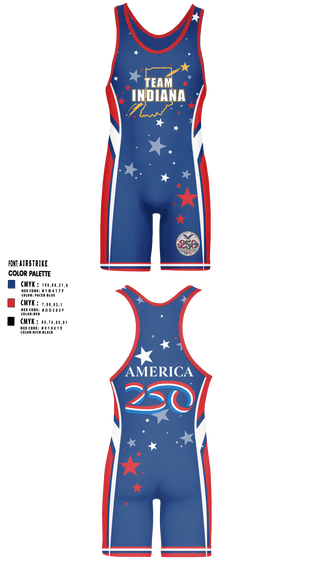 INDIANA AAU 91517132 Wrestling Singlet - 7