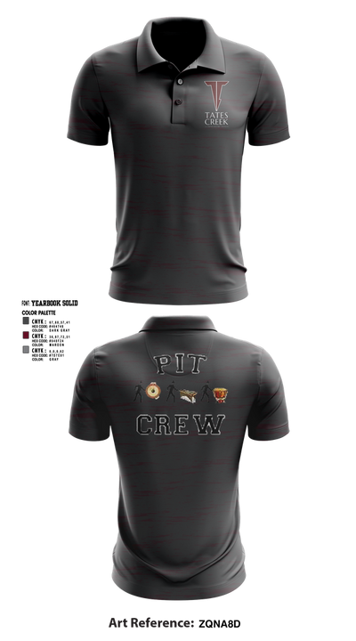 Tates Creek Commodore Marching Band 89395376 Short Sleeve Performance Polo - 1 (1)