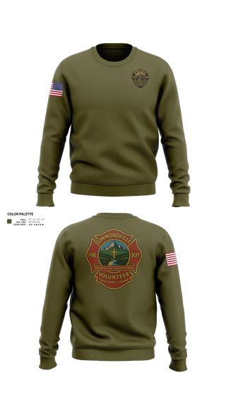 Crew Neck Sweatshirt, Simmonsville VFD, , Teamtime, Team time, sublimation, custom sports apparel, team uniforms, spirit wear, spiritwear, sports uniforms, custom shirts, team store, custom team store, fundraiser sports, apparel fundraiser
