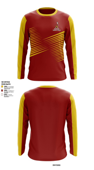 Fairbury Jeffs Track & Field 4428819 Long Sleeve Performance Shirt 1