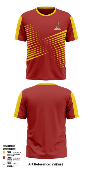Fairbury Jeffs Track & Field 4428819 Short Sleeve Performance Shirt - 1