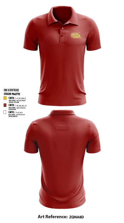 Fairbury Jeffs Track & Field 4428819 Short Sleeve Performance Polo -5