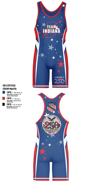 INDIANA AAU 91517132 Wrestling Singlet - 13