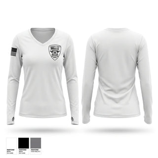 Womens Long Sleeve Vneck Shirt, Lauderdale County Sheriff's Department SWAT, Police, Teamtime, Team time, sublimation, custom sports apparel, team uniforms, spirit wear, spiritwear, sports uniforms, custom shirts, team store, custom team store, fundraiser sports, apparel fundraiser