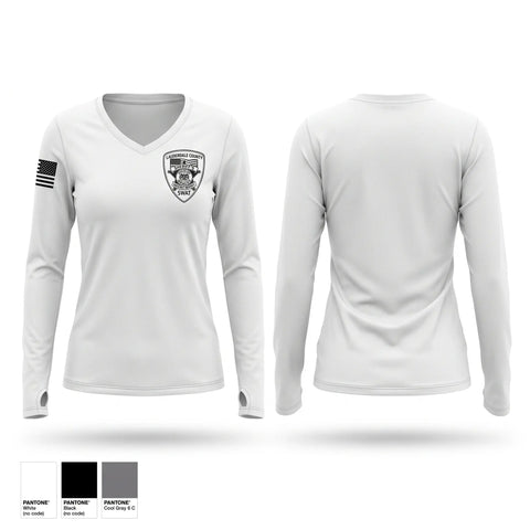 Womens Long Sleeve Vneck Shirt, Lauderdale County Sheriff's Department SWAT, Police, Teamtime, Team time, sublimation, custom sports apparel, team uniforms, spirit wear, spiritwear, sports uniforms, custom shirts, team store, custom team store, fundraiser sports, apparel fundraiser