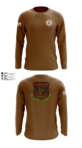 Long Sleeve Performance Shirt, Evangeline Parish Sheriffs Office S.R.T, Police, Teamtime, Team time, sublimation, custom sports apparel, team uniforms, spirit wear, spiritwear, sports uniforms, custom shirts, team store, custom team store, fundraiser sports, apparel fundraiser