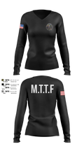 Major Theft Task Force Women's Long Sleeve V-neck Shirt - 100