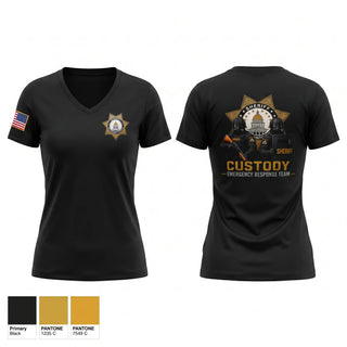 Womens Short Sleeve Vneck Shirt, Sacramento Sheriff’s Office CERT team, Police, Teamtime, Team time, sublimation, custom sports apparel, team uniforms, spirit wear, spiritwear, sports uniforms, custom shirts, team store, custom team store, fundraiser sports, apparel fundraiser