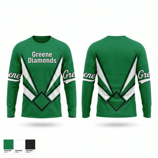 Long Sleeve Performance Shirt, Greene Diamonds, Softball, Teamtime, Team time, sublimation, custom sports apparel, team uniforms, spirit wear, spiritwear, sports uniforms, custom shirts, team store, custom team store, fundraiser sports, apparel fundraiser